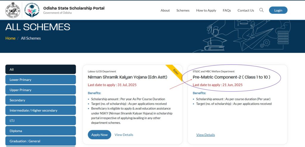 how to apply PRE-MATRIC SCHOLARSHIP 2025